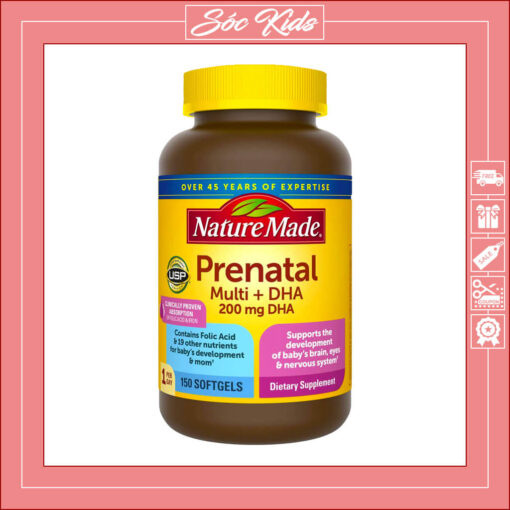 Vitamin Bầu Prenatal Multi DHA Mẹ Khoẻ Bé Thông Minh